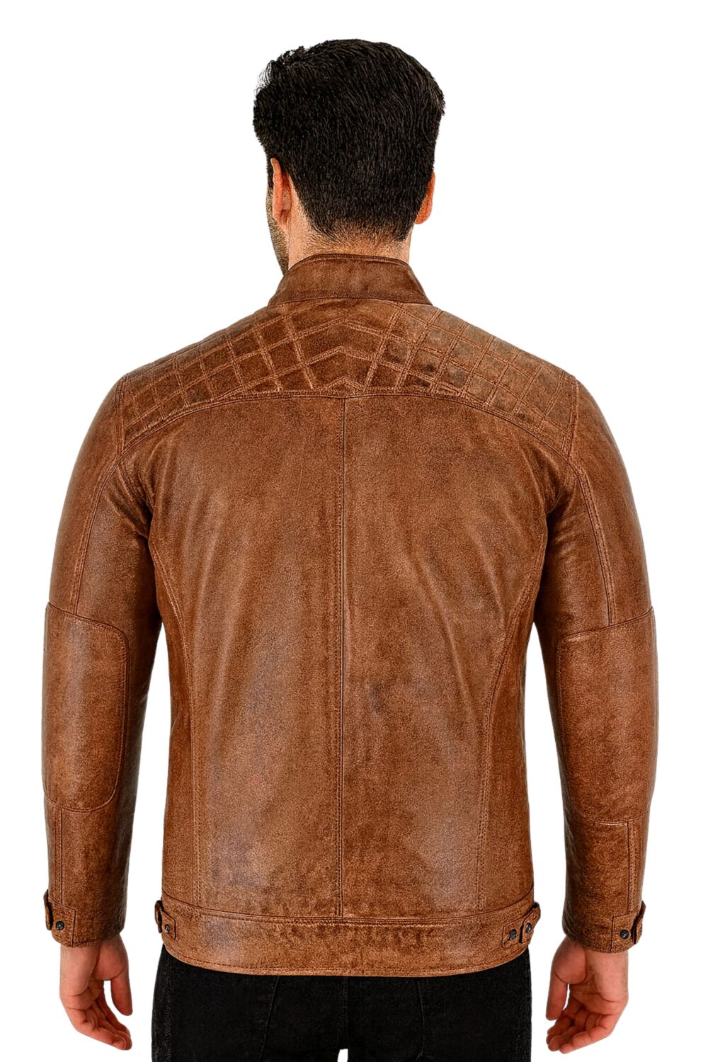 Classic Brown Cafe Racer leatherJacket