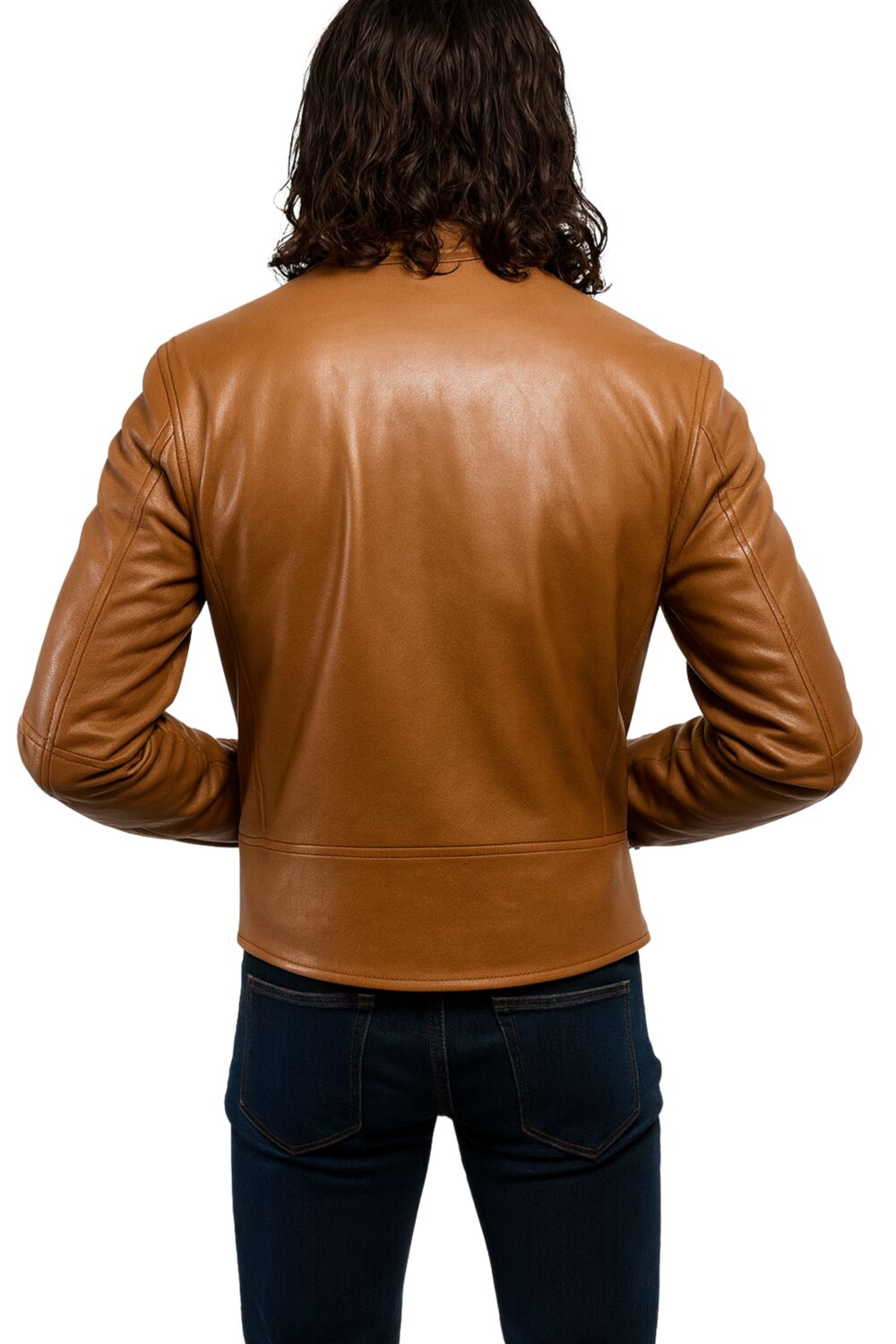 Mens Modern Brown Leather Jacket
