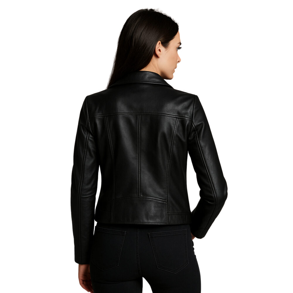 Black Moto Leather Jacket Womens